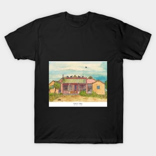 Buddhist Temple Phan Thiet Vietnam Watercolor Illustration T-Shirt